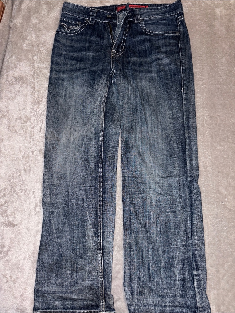 Men's Bootcut Jeans in Washed Blue